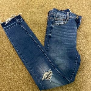 too small,but the perfect stretch material jeans and very comfy